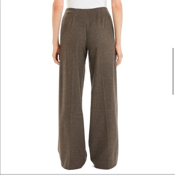 ❌SOLD❌Theory wide pant brown multi hounds flannel NWT $395 size 0 designer - Picture 3 of 9